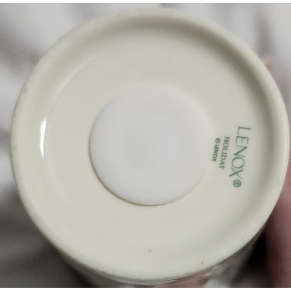 New Out Of Box Lenox Holly Holiday Ceramic Coffe Cup And Lid - Picture 6 of 9